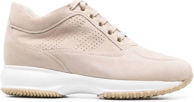 Hogan suede lace-up sneakers Neutrals