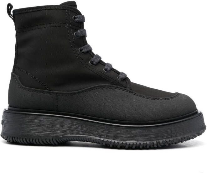 Hogan Untraditional lace-up ankle boots Black