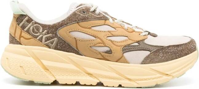 HOKA Clifton L suede sneakers Brown