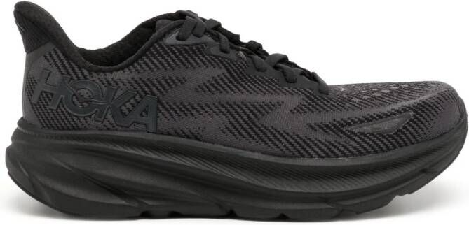 HOKA Clifton 9 running sneakers Black