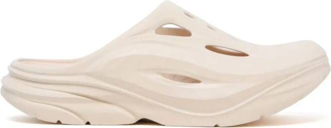 HOKA Ora Recovery round-toe slippers Neutrals