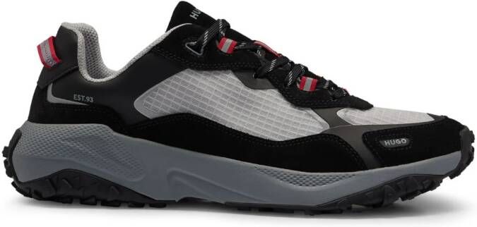 HUGO panelled lace-up sneakers Black