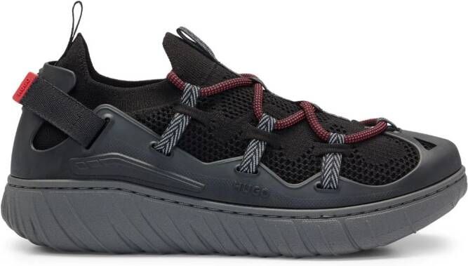 HUGO panelled slip-on sneakers Black