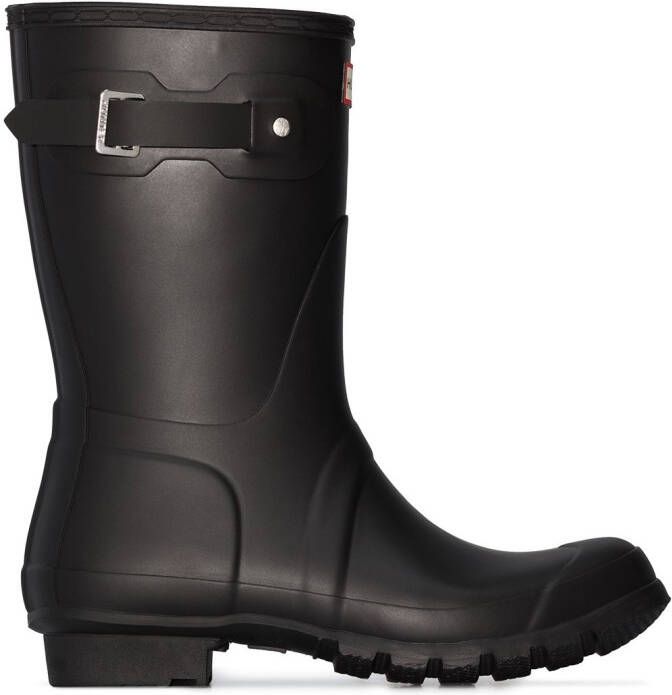 Hunter logo-patch 30mm waterproof calf-boots Black