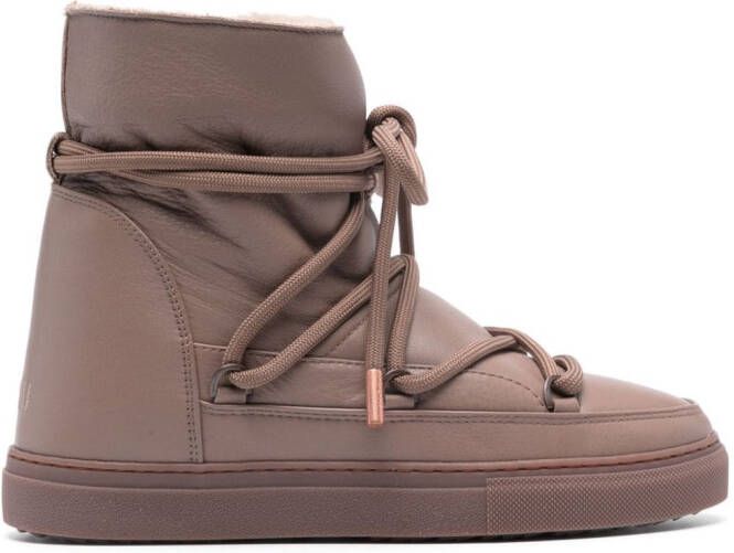 Inuikii lace-up leather boots Brown