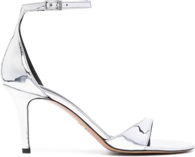 ISABEL MARANT Ailisa leather sandals Silver