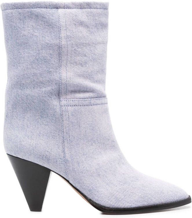 ISABEL MARANT 75mm Rouxa suede boots Purple