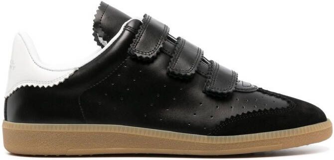 ISABEL MARANT Beth perforated touch-strap sneakers Black
