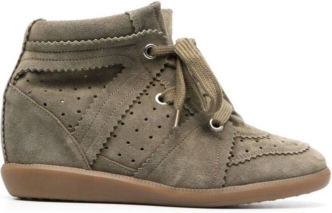 ISABEL MARANT Bobby wedge sneakers Green