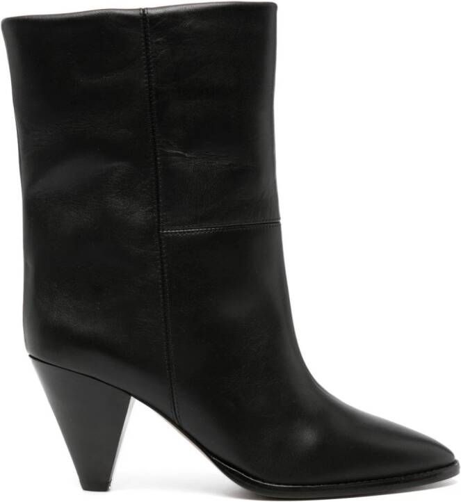 ISABEL MARANT Rouxa 80mm leather boots Black