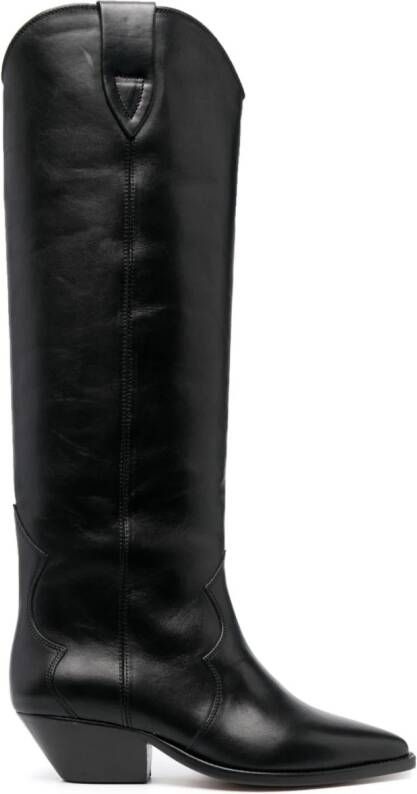 ISABEL MARANT Denvee 40mm leather cowboy boots Black