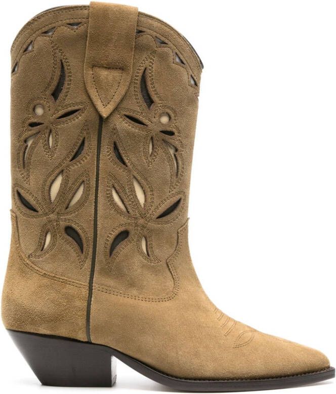 ISABEL MARANT Duerto suede mid-calf boots Neutrals