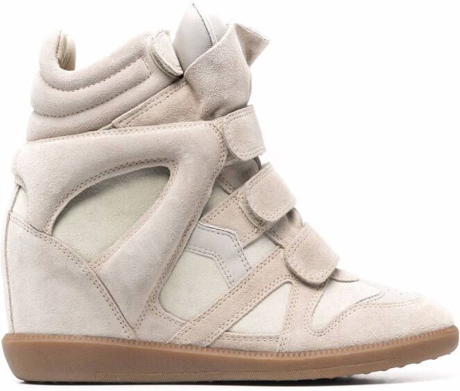ISABEL MARANT Bekett high-top wedge sneakers Neutrals