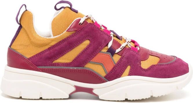 ISABEL MARANT Kindsay panelled leather sneakers Purple