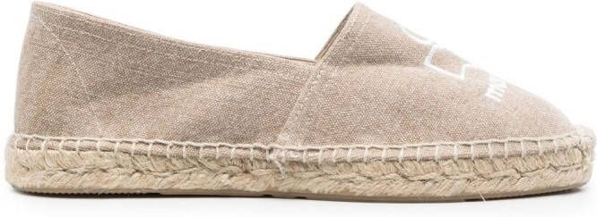 ISABEL MARANT Canae logo-embroidered espadrilles Neutrals