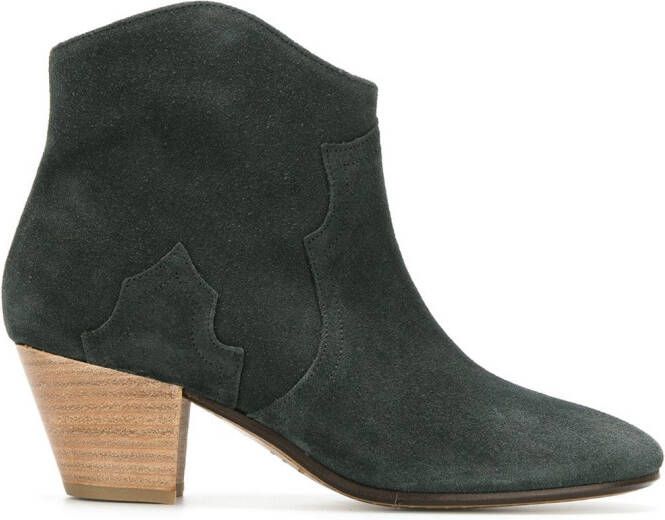 ISABEL MARANT Dicker suede Western boots Black