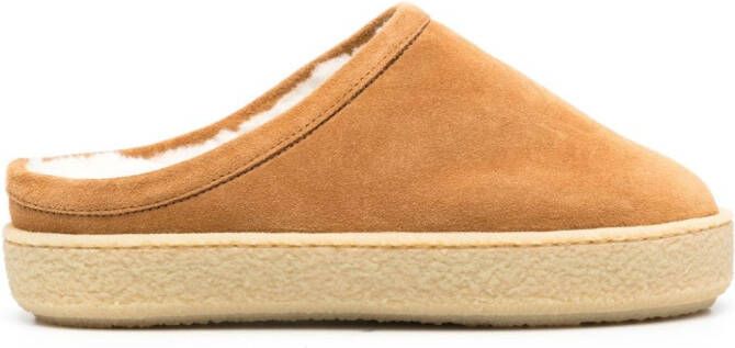 ISABEL MARANT Fozee suede flatform mules Brown
