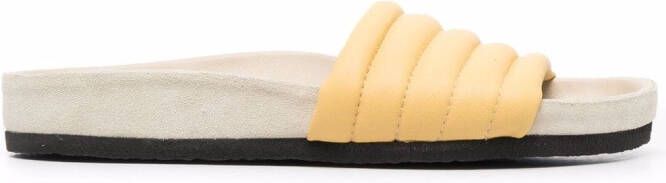 ISABEL MARANT Shellea padded slides Yellow