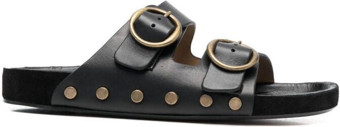 ISABEL MARANT stud-embellished buckled sandals Black