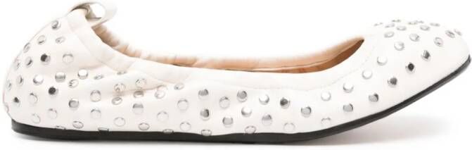 ISABEL MARANT Belna studded ballerina shoes White