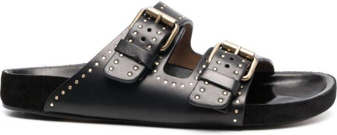 ISABEL MARANT Lennyo studded leather sandals Black