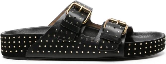 ISABEL MARANT Lennyo leather sandals Black