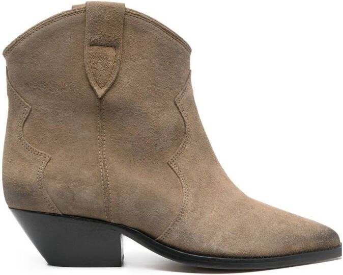ISABEL MARANT Dewina 45mm suede boots Brown