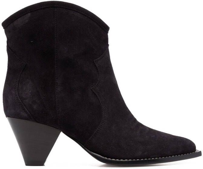ISABEL MARANT Darizo pointed-toe suede boots Black