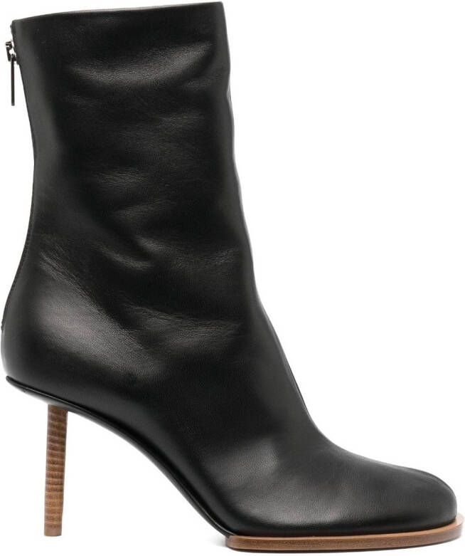 Jacquemus Les Bottines Rond CarrÃ© 80mm boots Black
