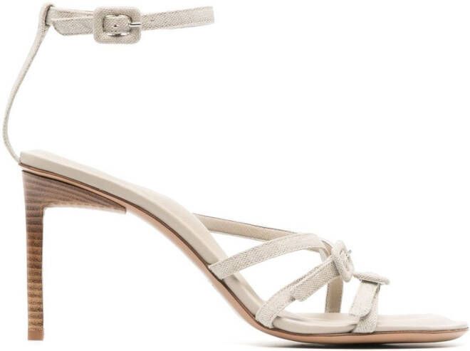 Jacquemus Camargue 100mm sandals Neutrals