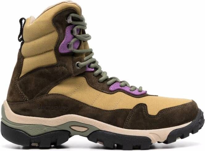 Jacquemus Terra lace-up hiking boots Green