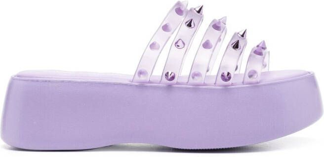 Jean Paul Gaultier x Melissa Punk Love Becky platform slides Purple