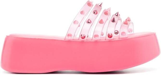 Jean Paul Gaultier x Melissa Punk Love Becky platform slides Pink