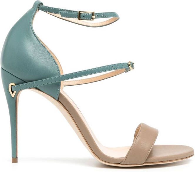 Jennifer Chamandi Ankle Strap High Sandals Blue