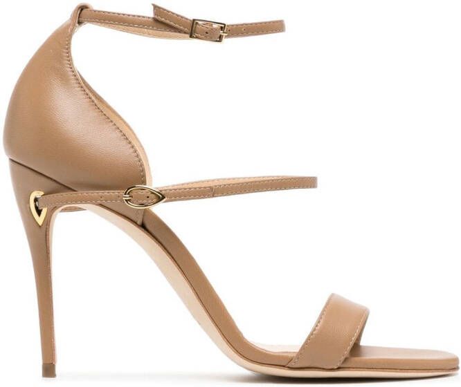 Jennifer Chamandi Rolando 105mm leather sandals Neutrals