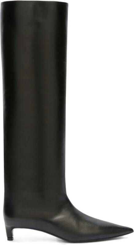 Jil Sander 30mm knee-high leather boots Black