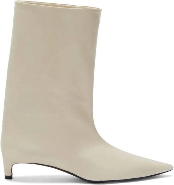 Jil Sander 30mm leather ankle boots Neutrals