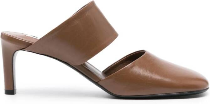 Jil Sander 65mm square-toe mules Brown
