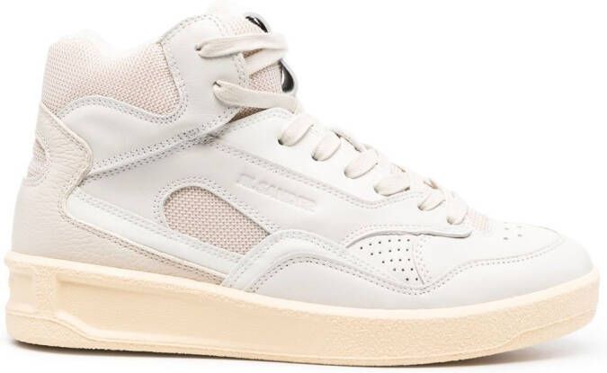 Jil Sander Basket Mid leather sneakers Neutrals