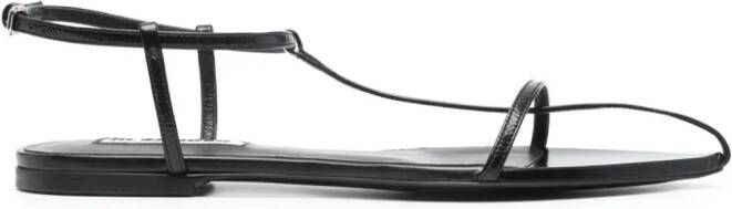 Jil Sander caged leather sandals Black