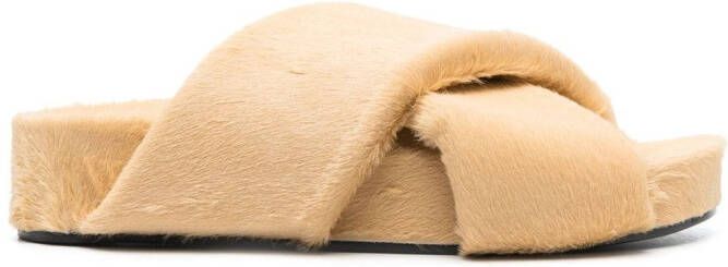 Jil Sander crossover-strap detail sandals Neutrals