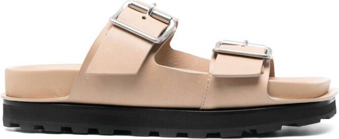 Jil Sander double buckle-fastening sandals Neutrals