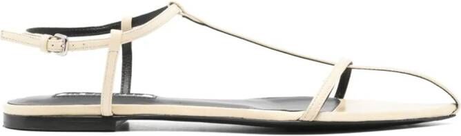 Jil Sander flat leather sandals Neutrals