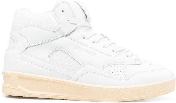 Jil Sander gum-sole high-top sneakers White