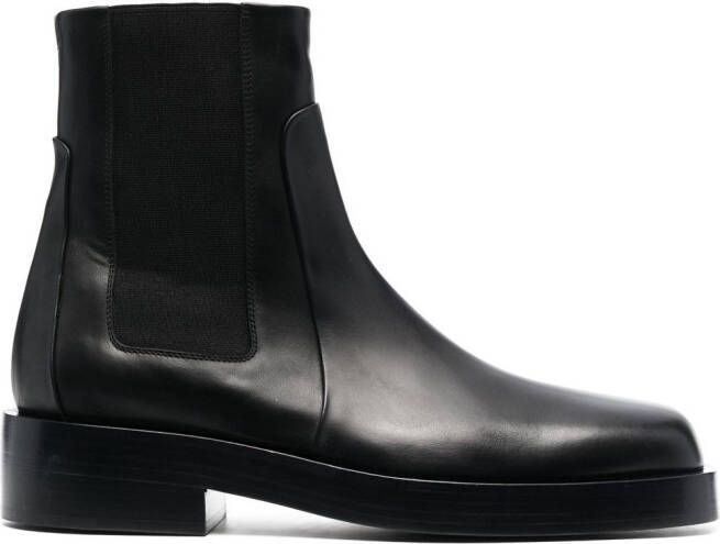 Jil Sander leather Chelsea boots Black