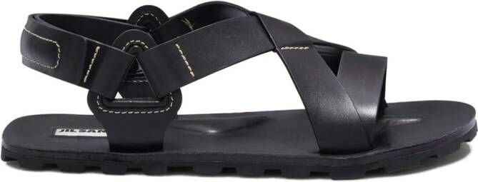 Jil Sander leather sandals Black