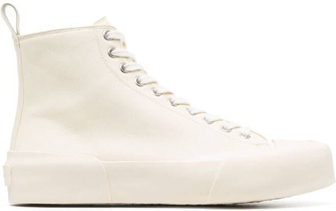 Jil Sander monochrome high-top sneakers Neutrals