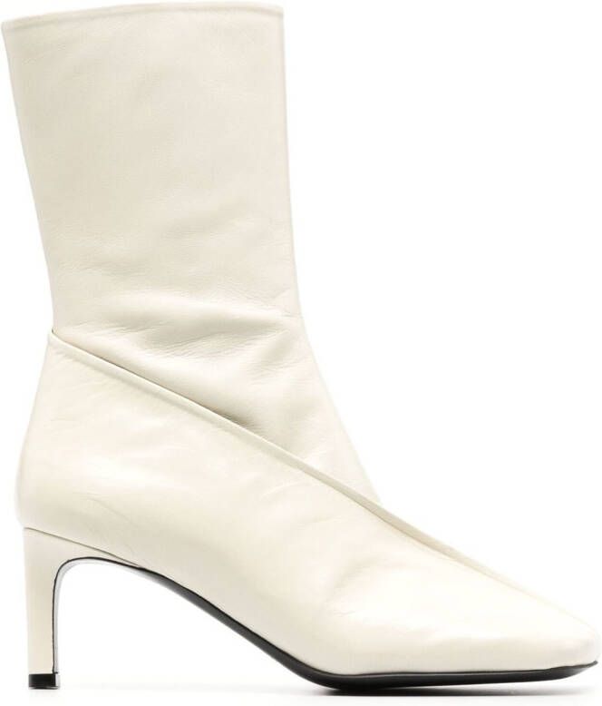 Jil Sander square-toe ankle boots Neutrals