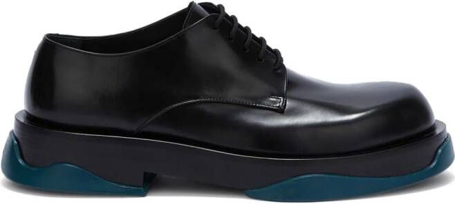 Jil Sander round-toe leather derby shoes Grey