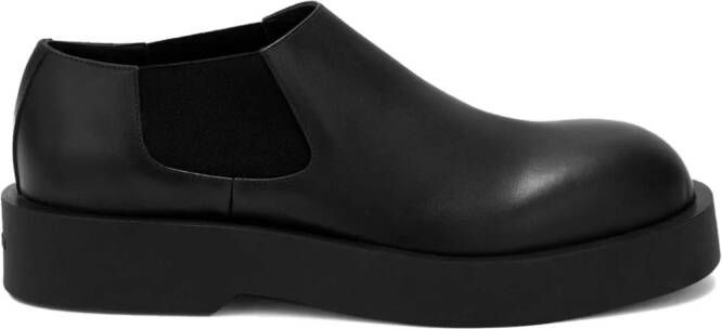 Jil Sander round-toe leather loafers Black